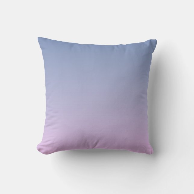 Chic Navy Blue and Pink Ombre Throw Pillow (Front)