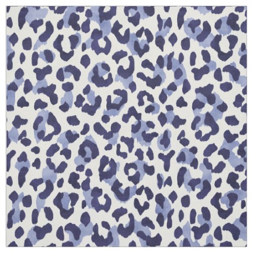 Chic navy blue and white cheetah print pattern fabric