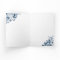 Chic navy blue floral happy birthday photo