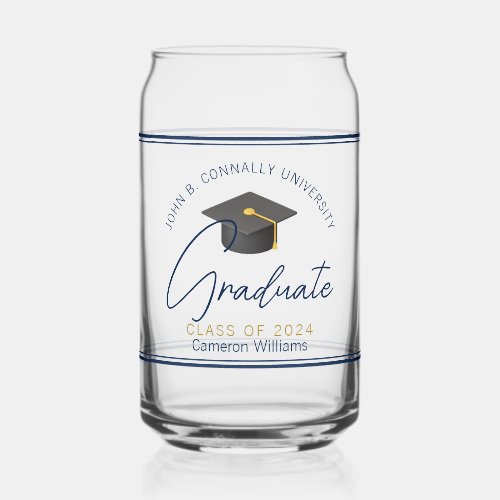 Chic Navy Blue Graduation Keepsake Gift