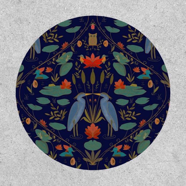 Chic navy blue Heron Pond Heritage Revival Patch (Front)