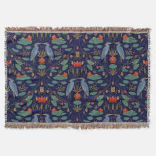 Chic navy blue Heron Pond Heritage Revival Throw Blanket