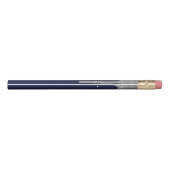 Chic Navy Blue Silver Dripping Glitter Luxury Pencil (Back)