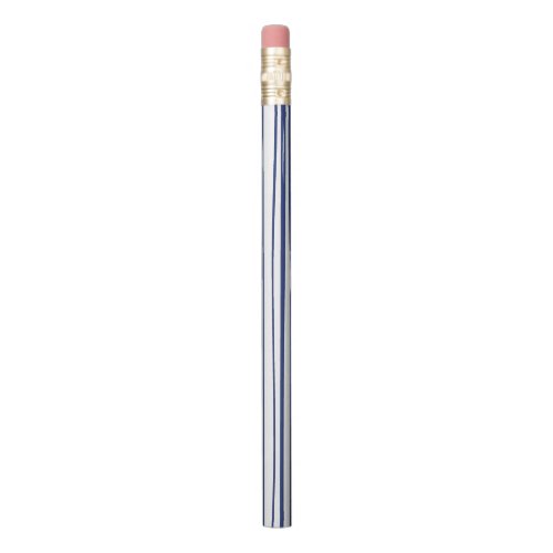 Chic Navy  White Striped Pattern Pencils