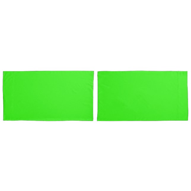 Chic Neon Green Pillow Case in King Size (Front-Set)