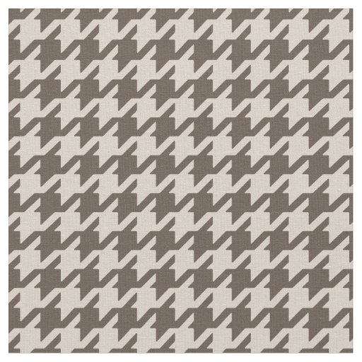 Chic neurtal brown and beige houndstooth pattern fabric