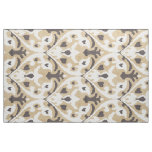 Chic neutral beige and brown ikat tribal patterns fabric