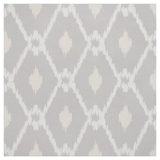 Chic neutral brown beige ikat diamond pattern fabric