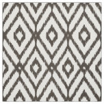 Chic neutral brown beige ikat diamond pattern fabric
