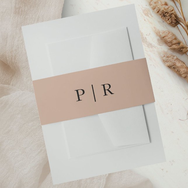 Chic Neutral Colors Boho Wedding Invitation Belly Band (Creator Uploaded)