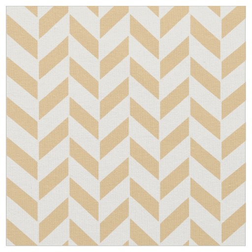 Chic neutral gold white geometric zigzag pattern fabric