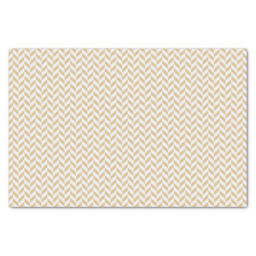 Chic neutral gold white geometric zigzag pattern tissue paper