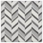 Chic neutral grey geometric zigzag pattern fabric