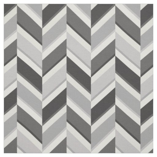 Chic neutral grey geometric zigzag pattern fabric