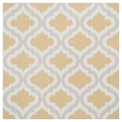 Chic neutral ikat Moroccan pattern Fabric