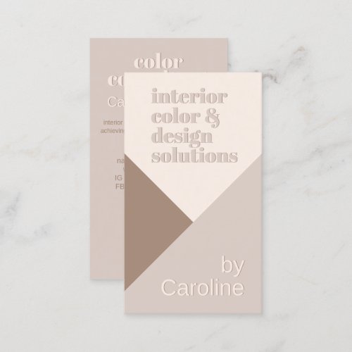 Chic Neutral Ivory Beige Taupe Brown Natural Business Card