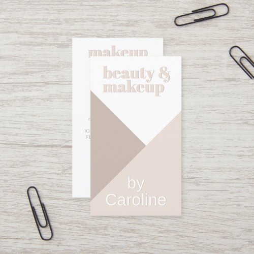 Chic Neutral Ivory Beige Taupe Brown Natural Business Card