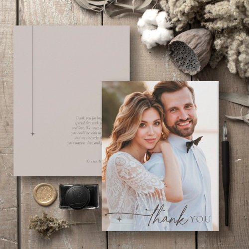 Chic Neutrals Wedding Thank You Pale Taupe ID1020