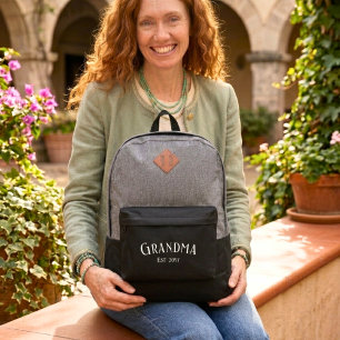 Chic New Grandma Established Custom Name Year Port Authority® Backpack