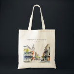 Chic New Orleans Louisiana Watercolor Wedding Tote Bag<br><div class="desc">If you need any further customization please feel free to email me on yellowfebstudio@gmail.com. or message via Zazzle.</div>