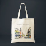 Chic New Orleans Louisiana Watercolor Wedding Tote Bag<br><div class="desc">If you need any further customization please feel free to email me on yellowfebstudio@gmail.com. or message via Zazzle.</div>