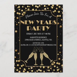 Chic New Years Eve Party Invitation