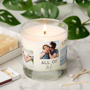 Chic Newly Weds Couple Boyfriend Girlfriend Photo Scented Candle