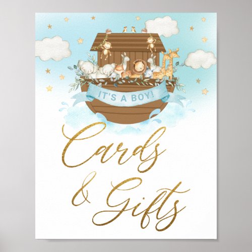Chic Noahs Ark Boy Cards and Gifts Tabletop Sign