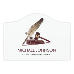 Chic Notary Loan Signing Agent Professional        Door Sign