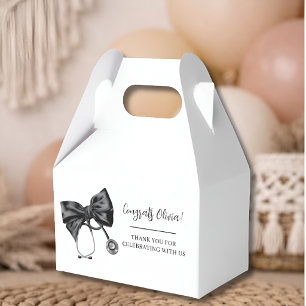 Chic Nurse Graduation Coquette Bow Medical Gabled Favor Boxes