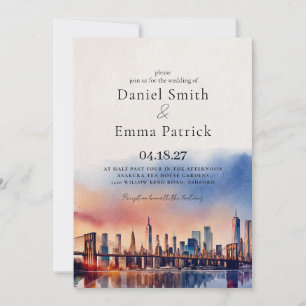 Chic NYC Destination Wedding Invitation