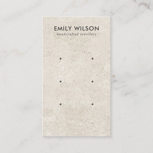 CHIC OFF WHITE STUCCO 3 STUD EARRING DISPLAY CARD