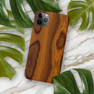 Chic Old Antique Oak Brown Wood Grain Pattern iPhone 11 Pro Max Case