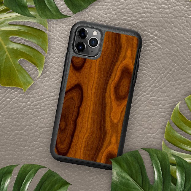 Chic Old Antique Oak Brown Wood Grain Pattern Otterbox iPhone Case (Creator Uploaded)