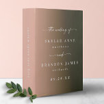 Chic Ombre Dark Green & Pink Wedding Photo Album<br><div class="desc">Chic Ombre Dark Green & Pink Wedding Photo Album Binder. This modern minimal Album option is simple classic and elegant with a subtle ombre gradient fade and a pretty signature script calligraphy font with tails. Shown in the Clay Chic Ombre Dark Green & Pink Colorway. Available in several color options,...</div>