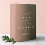 Chic Ombre Dark Green & Pink Wedding Photo Album 3 Ring Binder<br><div class="desc">Chic Ombre Dark Green & Pink Wedding Photo Album Binder. This modern minimal Album option is simple classic and elegant with a subtle ombre gradient fade and a pretty signature script calligraphy font with tails. Shown in the Clay Chic Ombre Dark Green & Pink Colorway. Available in several color options,...</div>