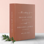 Chic Ombre Terracotta & Blush Wedding Photo Album<br><div class="desc">Chic Ombre Terracotta & Blush Wedding Photo Album Binder. This modern minimal Album option is simple classic and elegant with a subtle ombre gradient fade and a pretty signature script calligraphy font with tails. Shown in the Clay Chic Ombre Terracotta & Blush Colorway. Available in several color options, or feel...</div>