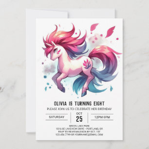 Chic Online Horse Birthday  Invitation