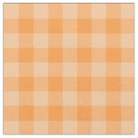 Chic Orange Gingham Plaid Pattern Fabric