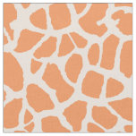 Chic Orange Giraffe Print Girly Animal Pattern Fabric