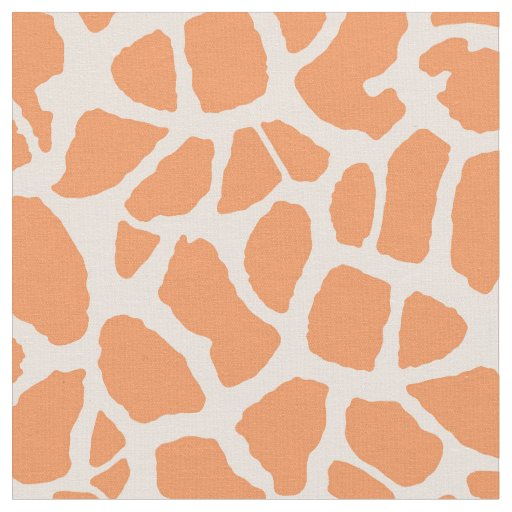 Chic Orange Giraffe Print Girly Animal Pattern Fabric