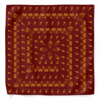 Chic Orange Ice Cream Cones Spiral Bandana