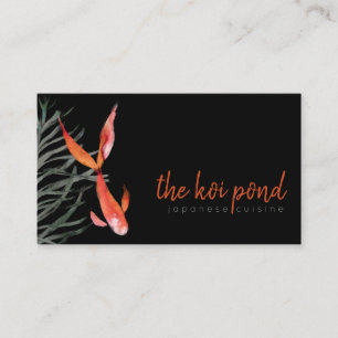 Chic Orange Koi Fish  Business Card