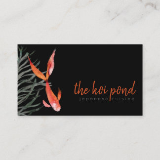 Chic Orange Koi Fish  Business Card