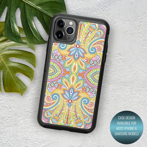 Chic Ornate Oriental Paisley Floral Art Pattern iPhone 13 Case
