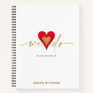 Chic Our Wedding Plans Wedding Journal Gold Script
