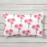 CHIC OUTDOOR PILLOW_MOD PINK & BLACK POPPIES LUMBAR PILLOW<br><div class="desc">CHIC OUTDOOR LUMBAR PILLOW_MOD FLORAL 241 PINK & BLACK POPPIES ON WHITE.  SAME ON BACK.  SEE COLLECTIONS FOR MORE POPPY ITEMS!  ALSO COMES IN ADDITIONAL SIZES AND SHAPES FOR OUTDOORS AND INDOORS.</div>