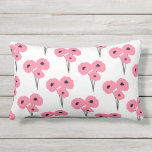 CHIC OUTDOOR PILLOW_MOD PINK & BLACK POPPIES LUMBAR PILLOW<br><div class="desc">CHIC OUTDOOR LUMBAR PILLOW_MOD FLORAL 241 PINK & BLACK POPPIES ON WHITE.  SAME ON BACK.  SEE COLLECTIONS FOR MORE POPPY ITEMS!  ALSO COMES IN ADDITIONAL SIZES AND SHAPES FOR OUTDOORS AND INDOORS.</div>