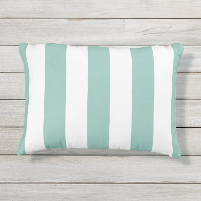 CHIC OUTDOOR PILLOW_PRETTY 415 SEAFOAM STRIPES OUTDOOR PILLOW (Back)