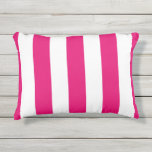Chic Outdoor Pillow_pretty Hot Pink Stripes Outdoor Pillow at Zazzle